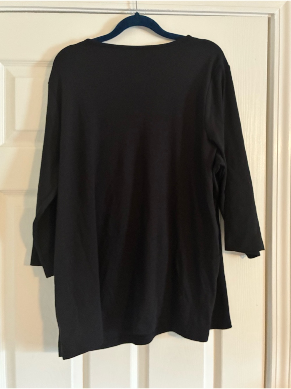 Quacker Factory Black Top with Snowmen Accents - Picture 2 of 4